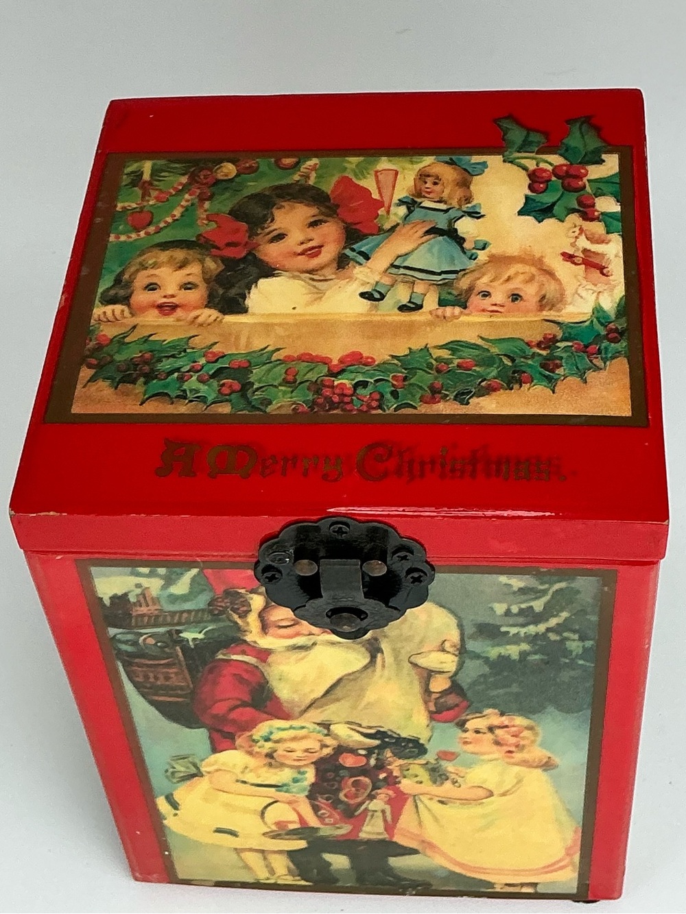 Vintage 1987 Christmas Santa Music Box Jack in the Box Animated Holiday Decor - Picture 10 of 10